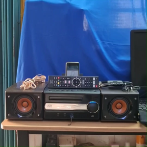 Dàn mini JVC EX S3 loa màng gỗ cho chất âm tuyệt vời hàng ship nhật hoạt động tốt CD USB audio in và Dock ipod.