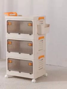 2/4/5 Tiers Trolley Cart Organizer Baby Milk Powder Storage Rack Home Organizer Storage Shelf With wheel Organizers Storage Cabinet