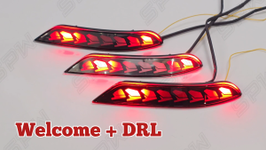 Proton Saga FL FLX SV (2011-2015) Persona (2016-2018) Preve (2012-2018) Reflector Rear Bumper LED Dynamic LED Running Signal Brake Light Lamp 2011 2012 2013 2014 2015 2016 2017 2018