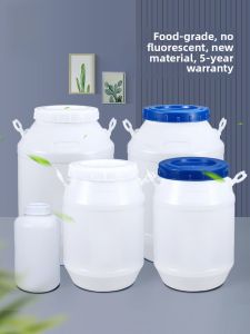 Food Grade Plastic Fermentation Barrel Large Size Sealed Thickened Pickle Bucket Home Use Water Storage Bucket Eco Friendly Compost Bin