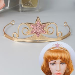 มงกุฎเด็ก มงกุฎการแสดงเด็กหญิง เครื่องประดับผม มงกุฎเจ้าหญิง เครื่องประดับผมสำหรับการแสดงบนเวที เครื่องประดับสำหรับเด็กผู้หญิง