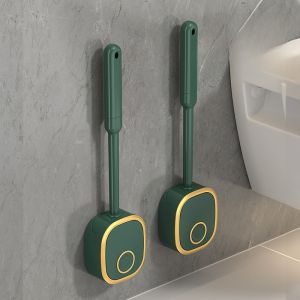 Household Toilet Brush Silicone Wall Mounted Bathroom Cleaning Tool Toilet Cleaning Brush No Dead Angles Bathroom Essential