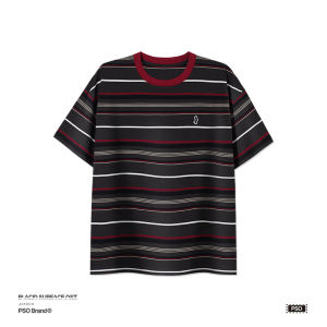 PSO Brand | Thick Stripes Double Yarn Knit Embroidered Dog T-shirt