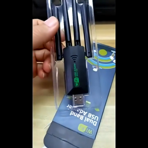 ตัวรับ wifi แรงความเร็วสูงแบบดูอัลแบนด์: แบนด์ 2.4GHz-5.0GHz 1300Mbps ส่งข้อมูลรวดเร็วเป็นพิเศษอินเทอร์เฟซ USB 3.0รับสัญ