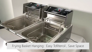 ELECTRIC DEEP FRYER SINGLE TANK 6L & DOUBLE TANK 6L+6L WITH STAINLESS STEEL STRAINER