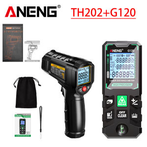 ANENG | ANENG TH202 Thermometer Paired with G120 Laser Rangefinder ℃℉ Dual Display 30 Sets of Data Storage Construction Measurement Set