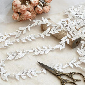 15Yards Exquisite European cotton lace trim 1.58 inches wide suitable for DIY clothing curtains and various handicrafts.