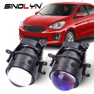 3" HID Bi-xenon Projector Fog Light Set For Mitsubishi Mirage / Attrage G4 2012-2025 D2H H11 High Low Beam Blue Clear Lens 100% Waterproof Lamp For Car Accessories Tuning