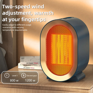 2025 New1200W Portable Electric Heater Mini Desktop Fan Heater Smart Warm Air Machine Home Bedroom Office Winter Heater