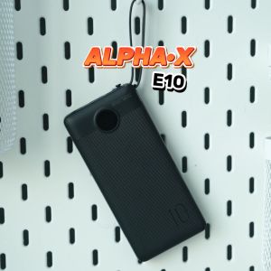 (มี CCC) PowerBank ALPHA-X E10  พาวเวอร์แบงค์ 10000mAh มาพร้อมสายชาร์จ 4 in1 ในตัว หน้าจอแสดงผล LED ประกัน 2 ปี