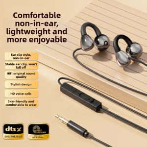 WOMINGTE | Bone Conduction Clip-On Headphones Comfortable Wearing Type-C Interface Game Use