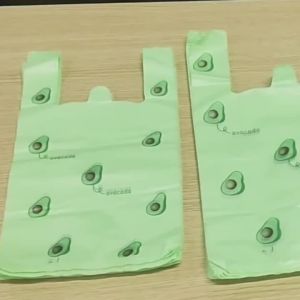 Túi Nhựa Màu Có Tay Cầm 50/100 Chiếc Họa Tiết Trái Cây Để Mua Sắm Nhà Bếp Tiệc Tặng Đóng Gói Bảo Quản Tại Nhà Túi Đựng Rác