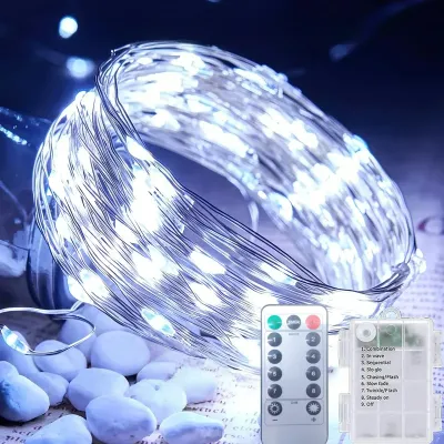 50-300LED Fairy Light Battery Operated with Remote ，8mode Waterproof Christmas Decorative Light String Birthday Party Holiday
