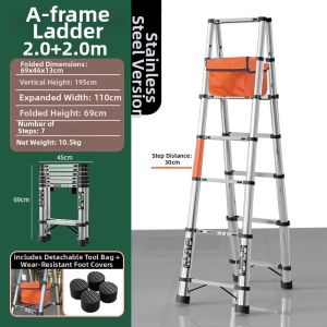 Extendable Folding Multi-purpose Carbon Steel Ladder