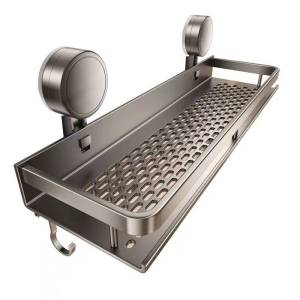 ตู้ครัวในห้องน้ำแบบติดผนังด้วยแรงดูด กันน้ำ สองชั้น อุปกรณ์จัดระเบียบห้องน้ำ สไตล์โมเดิร์น เทคโนโลยีอลูมิเนียมอวกาศ