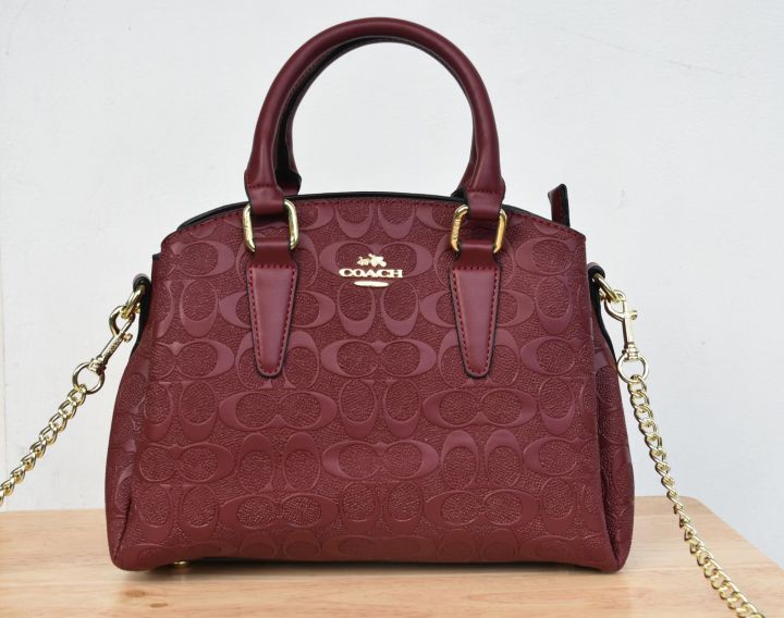 Maroon cheap coach purse