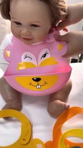 Ivorybaby Celemek Slaber Bayi Silikon Baby Bib Waterproof 0-4 Tahun