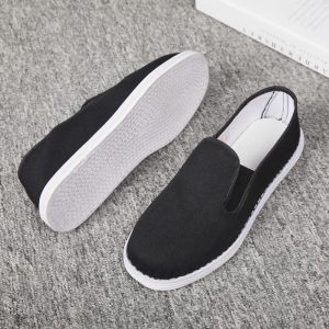 Mens Old Beijing Cloth Shoes Mens Strong Sole Cloth Shoes Slip-on Middle-Aged and Elderly Mens Shoes Comfortable Breathable Cloth-Based Shoes