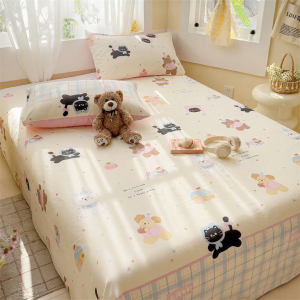 MINGSHA | Skin-Friendly Pure Cotton Bed Sheet Set 3-Piece Single/Double