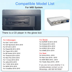 For VW Golf 7 MIB1/MIB2 Tiguan Lamando Magotan Phiang Teramont wireles Carplay Android Auto with Support OEM aftermarket cameras