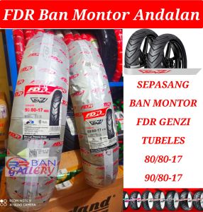 Sepasang Ban Tubeles Fdr Genzi 80/80-17 dan 90/80-17 ban montor honda supra 125 vega jupiter revo satria ban luar ring 17 ban fdr genzi 80/80-17 ban fdr 90/80-17 ban motor ring 17 ban tubles ring 17 ban tubeles ban fdr genzi tubles ban tubles fdr genzi