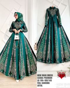 Ready!!! New Maxy Dress Scuba Full Kancing