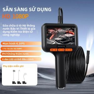 Camera Nội Soi HD 1080P Ống Nội Soi Kiểm Tra Cống Thoát Nước Ô Tô Chống Nước 8.0mm Với Màn Hình 43 Inch Pin 2600mAh Tùy Chọn 10m/15m/20m