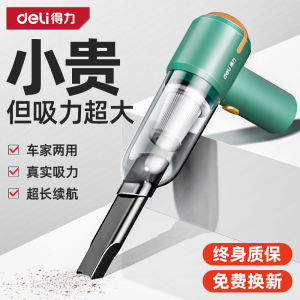 Deli Car Vacuum Cleaner High Power Portable Mini Handheld Wireless Charging Strong Suction Car Cleaning Appliance