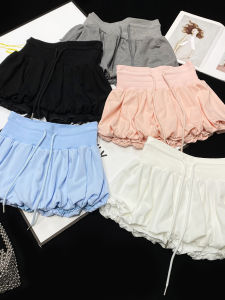 Váy Ngắn Thể Thao Co Giãn Cạp Cao Màu Trơn Phong Cách Hàn Quốc Cho Nữ Mùa Hè 2025 Váy Ngắn Dáng Hoa Chống Ánh Sáng