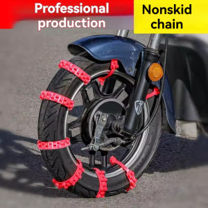 Universal Tire Cable Tie Non-Abrasive Anti-Slip Chain for Two-Wheeled & Three-Wheeled Electric Vehicles & Motorcycles