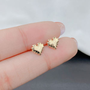 Hoa Tai Hình Trái Tim Nhỏ Bằng Bạc Nguyên Chất S925 Dành Cho Nữ Trang Sức Thời Trang Mini Đa Năng Phong Cách Ngọt Ngào Trang Trí Tai