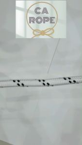 READY STOCK 11MM NYLON WHITE WITH BLACK DOT - 7 METER