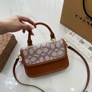 [With Box] The Best Gift for Wife with 2024 New Womens Crossbody Bag Single Shoulder Bag Genuine Leather Fabric