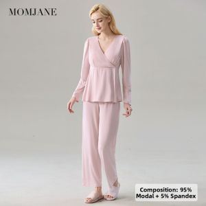 Mom Jane | Thin Summer Nursing Sleepwear With Breast Padding Modal