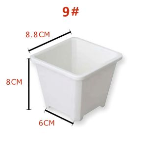 10 cây Chậu nhựa vuông cứng đen trắng mini chậu hoa nhỏ trồng sen đá và xương rồng bé nhỏ Cindyhome Y