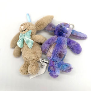 2026 New Arrival: JC Floral Rabbit Plush Charm—Rainbow Floral Rabbit Bag & Keychain Accessory (Ideal Gift for Friends)