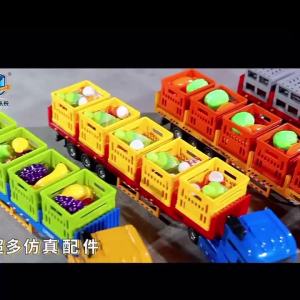Simulation Freight Truck Model Fruit and Vegetable Transport Vehicle Toys Large Inertial Trucks Engineering Car Childrens Gifts