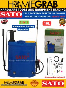KAWASAKI Backpack Sprayer 16Liters 2 in 1 / SATO Backpack Sprayer 2in1 - Dual (Manual / Battery Operated)‼️