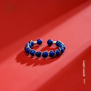 Pudao Mountain Purple Quartz Tourmaline Ring for Women Simple Design Open Finger Ring Middle Finger Ring Fashion Jewelry