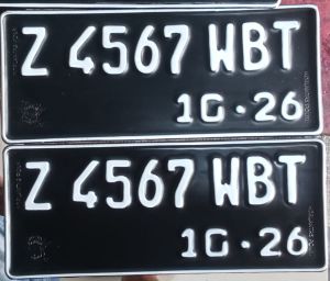 PLAT NOMOR MOTOR STD FONT BARU & FONT LAMA SUDAH ADA LOGO