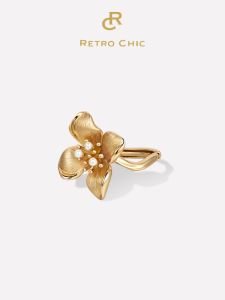 Gold Wire Four-Petal Flower Accessory