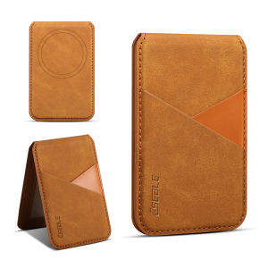Detachable Leather Wallet Magnetic Phone Holder For Magsafe iPhone 17 Air 16 15 14 Plus 13 12 Pro Max Stand Bank ID Card Cover