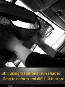Car Retractable Sunshade Car Sun Protection Heat Insulation Curtain Portable Front Car Sun Protection Car Windshield Sunshade Sunshade Heat Insulation Board car Visors