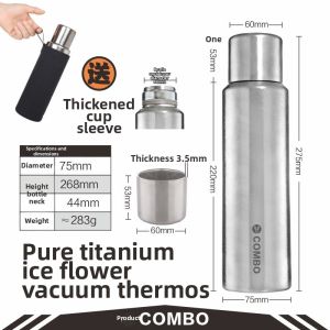 Combo | Portable High Capacity Minimalist Multi-Lid Vacuum Flask