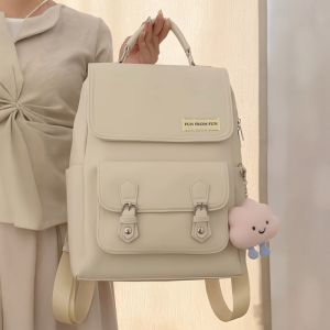 Túi Đeo Vai Đôi Da Mềm Dung Tích Lớn Phong Cách Du Lịch Dễ Thương Cho Sinh Viên Đại Học Túi Đựng Đồ Dùng Học Tập Mềm Mại