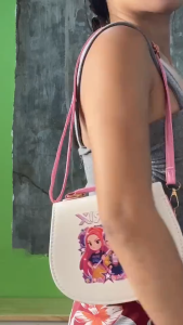 KPop Demon Hunters Rumi Mira Zoey HUNTRX Girls Shoulder Bag White PU Leather Crossbody Handbag Gift
