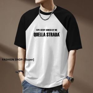 Mens Short Sleeve T-Shirt 2025 New Popular Color Block Loose Fit American Style Half Sleeve Casual Top Breathable Cotton Summer Shirt