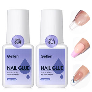 2pcs Ultra Nail Glue for False Nails Soft Nail Tips Decoration Gel Brush-on Fast Dry Super Strong Nail Art Beginners Repair
