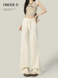 High Waist Wide Leg Casual Pants Womens American Style Spring Summer Apricot Loose Drapey Straight Cut Comfortable Trousers