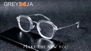 Grey Jack Kacamata Antiradiasi Blueray Kotak Style Vintage Kekinian Bahan Metal Ringan Bisa Minus Fashion Pria Wanita 31859